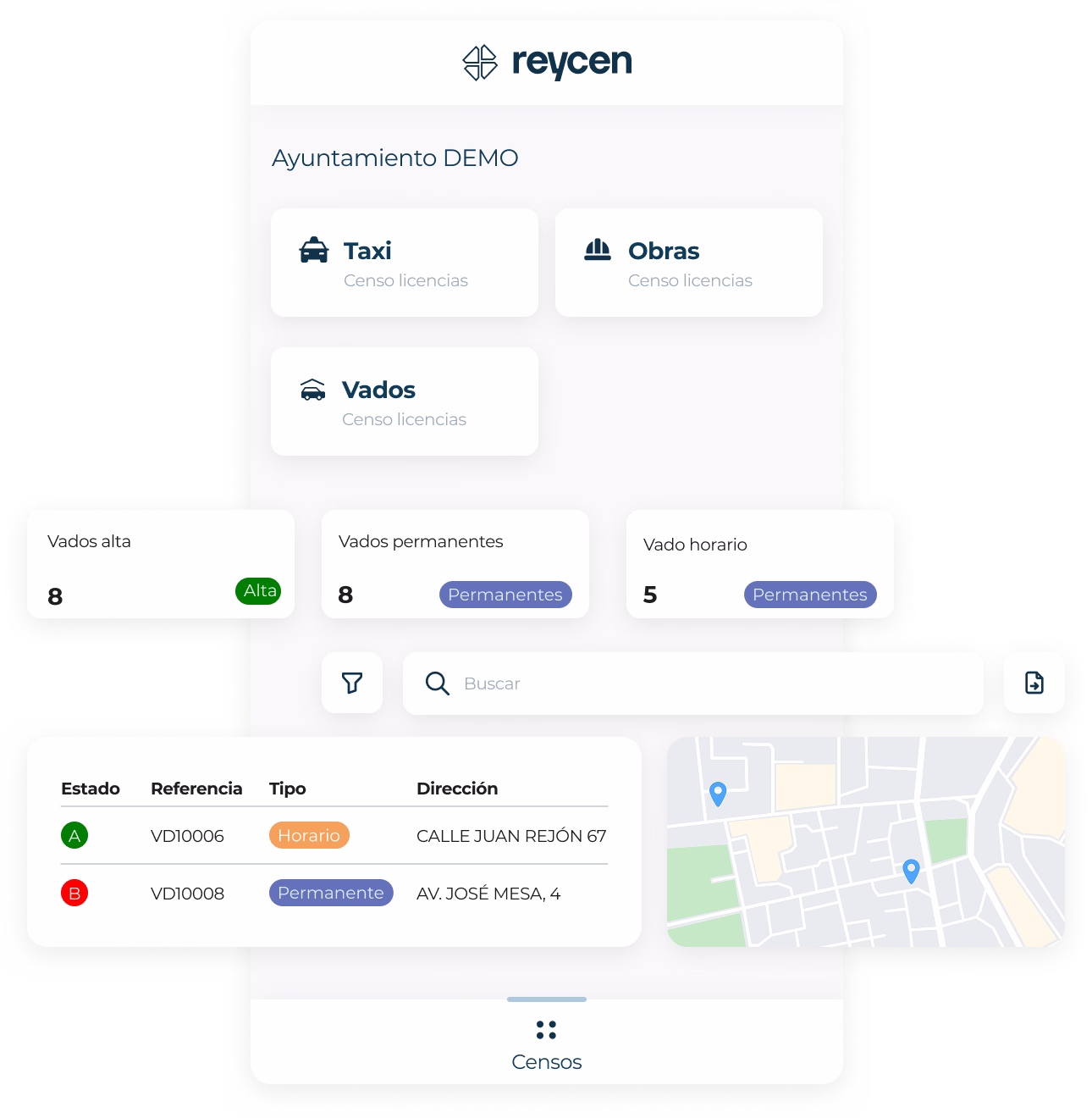 Conjunto de imágenes de la app